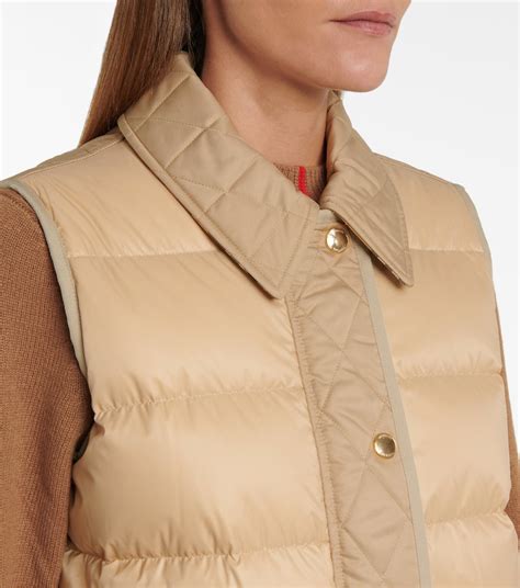 burberry quilted down vest|Burberry cashmere jacket.